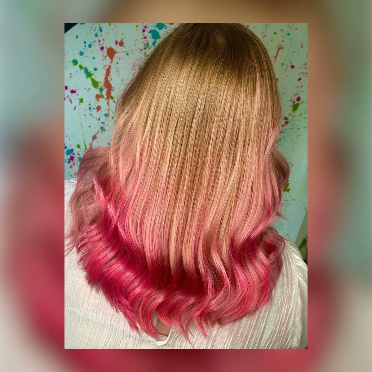 RHUBARB HAIR. Top tip - Rinse your bright vivid colours in cold water to help them last longer! You can thank us later 🌈 ✨blisshair.com #healthyhair #healthyhaircare #healthyhairgoals #healthyhairtips #healthyhairjourney #healthyhairgoals #healthyhairgrowth