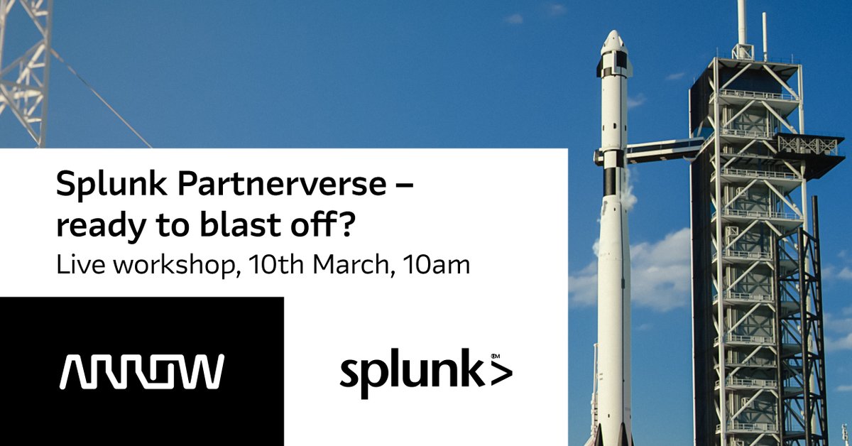 Arrow_BI's tweet photo. During .conf21, @Splunk announced Partnerverse, it's brand-new Partner Program.

With the launch set for February, let the Arrow team guide you through all the key updates you need to know in our 10th March workshop.

Check ignition and lift off today: https://t.co/O2CHj3yGdn https://t.co/Fmknl4s65t