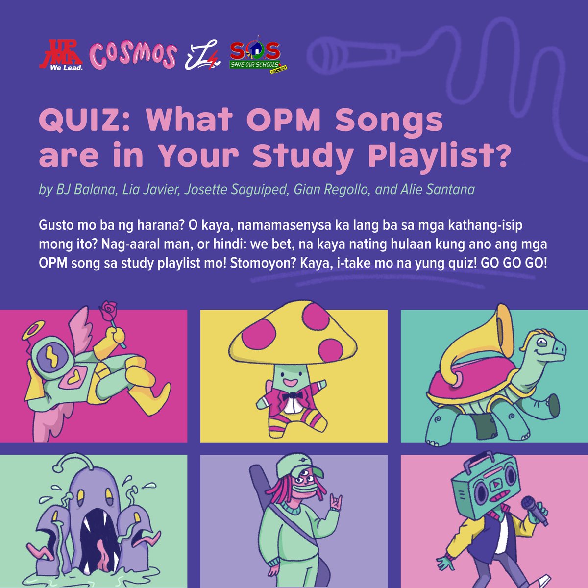 Kahit ano pa ang trip mo, mas keri talaga ang online classes with music, lalo na sa Discord! 👾 Mahuhulaan kaya namin ang vibe ng study playlist mo? I-take mo na yung quiz na ‘to! 👀

QUIZ: upjma.com/post/quiz-what…

 #GetCosmic #MissionCosmos #MapagpalayangEdukasyon