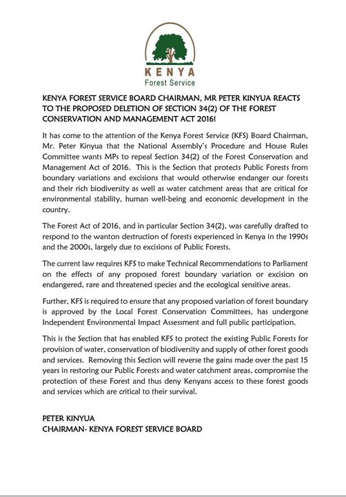 ecotourismkenya's tweet photo. Leave our forests alone!
Section 34(2) of the Forest Act that protects its boundaries is about to be removed!
As part of our environmental policy, we intend to remain at the forefront in the implementation of environmental best practices and to promote socially responsible https://t.co/dsUfDeel3J