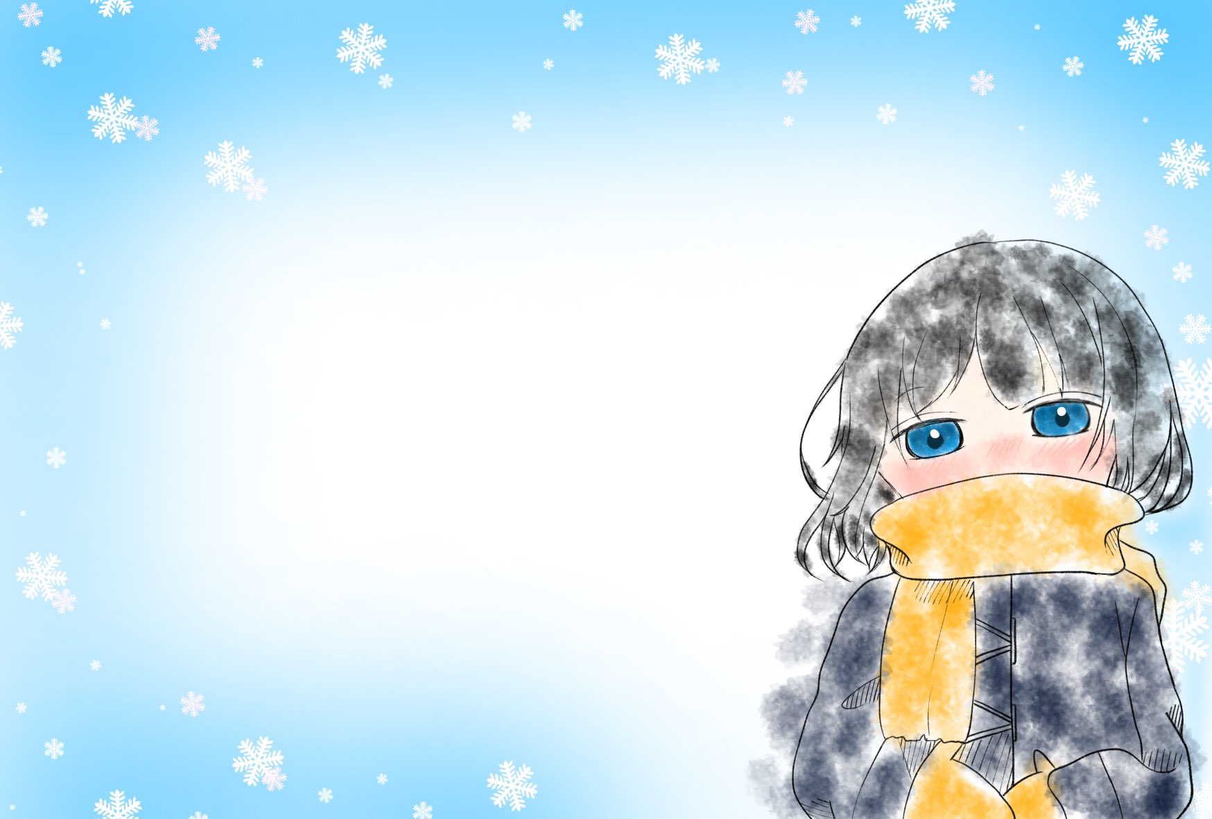 ふとん症候群 冬のメッセージカード 冬の創作クラスタフォロー祭 冬イラスト 女の子イラスト T Co ybk7anor Twitter