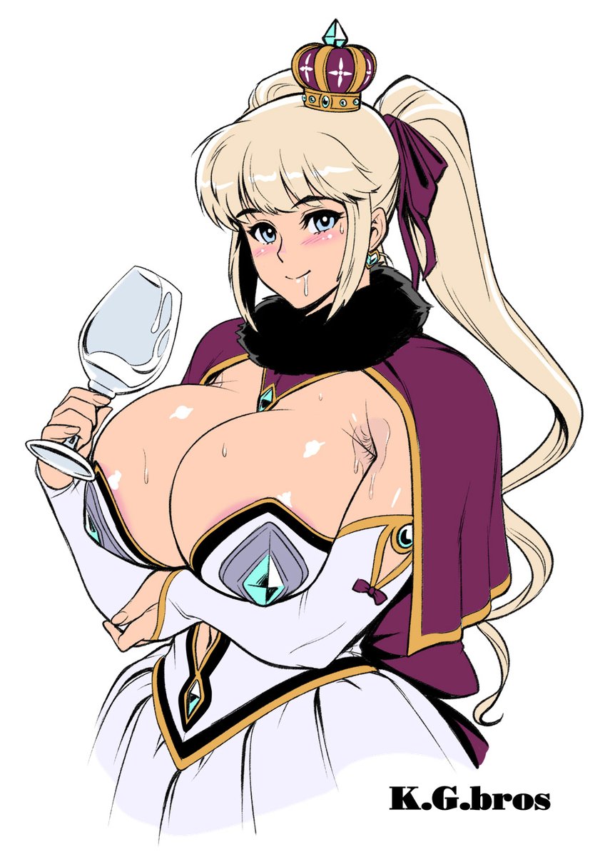 レイリアさんの新コスチューム案☆
続けて描くか迷い中～。
飲んでいるのはモチロン、アレです☆ 