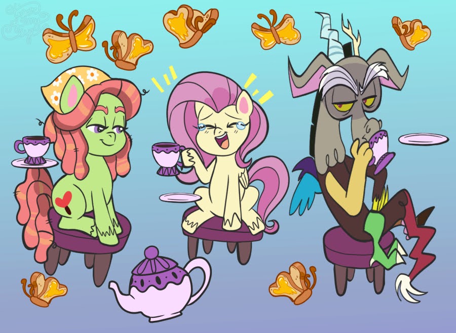 tigerofmyeye's tweet image. Fluttercord Week 2022 - Day 3: Treehugger

Fluttershy enjoys Treehugger&apos;s jokes
Discord not so much...
Treehugger is just vibing

#fluttercordweek2022 #fluttershy #discordmlp #treehuggermlp #digitalart #fanart