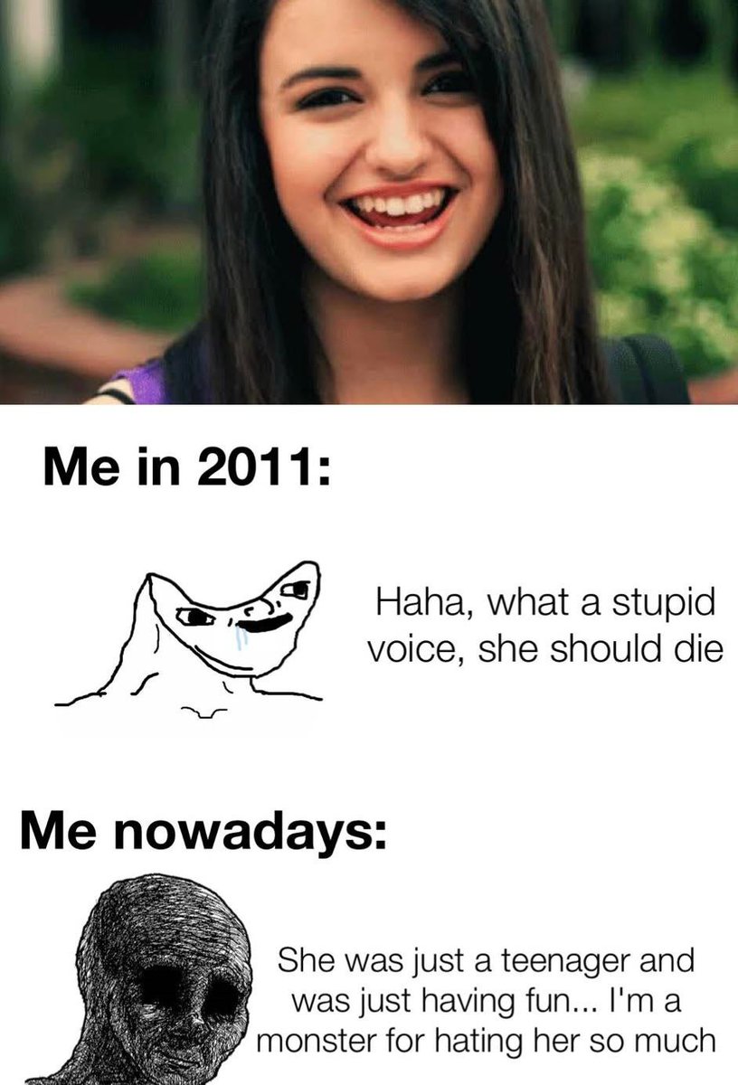 MemeStealerBot's tweet photo. Sorry Rebecca Black, you was just a child, didn’t expect the world hate you #meme https://t.co/ooixhG8Ges
