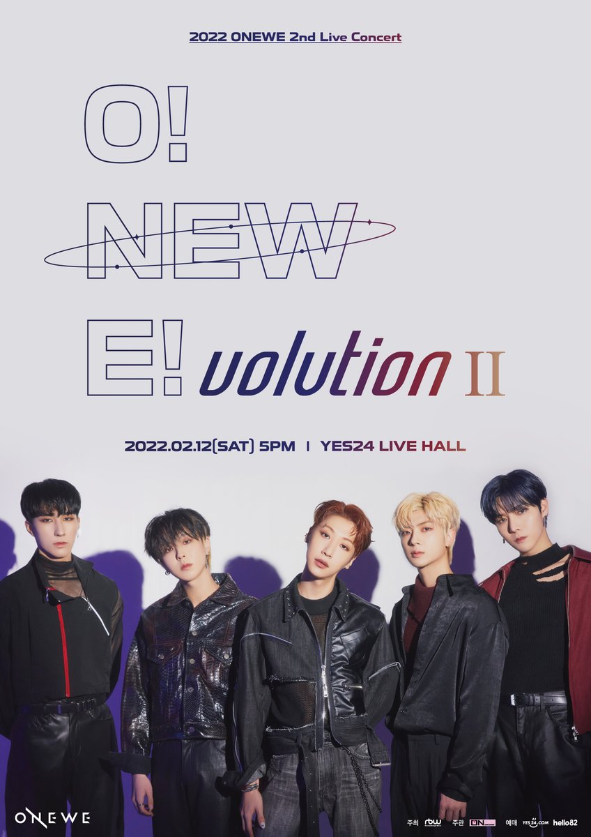 hello82official's tweet photo. 🎸 2022 ONEWE 2nd Live Concert 🎶
WEVE, O! NEW E!volution II is coming to you!

ONEWE 2022 Concert - ONLINE
⏰ 2/12, 5PM KST
📍 https://t.co/NJLt1cxIGH

Sales period:
📅 1/27 ~ 2/12 KST

@official_ONEWE
#ONEWE #원위 #hello82tv https://t.co/4I6ckMTS3r