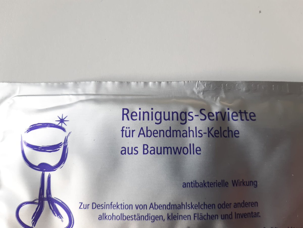 Manchmal muss ich mich schon sehr wundern... seit wann gibt es Abendmahls-Kelche aus Baumwolle? 🤔