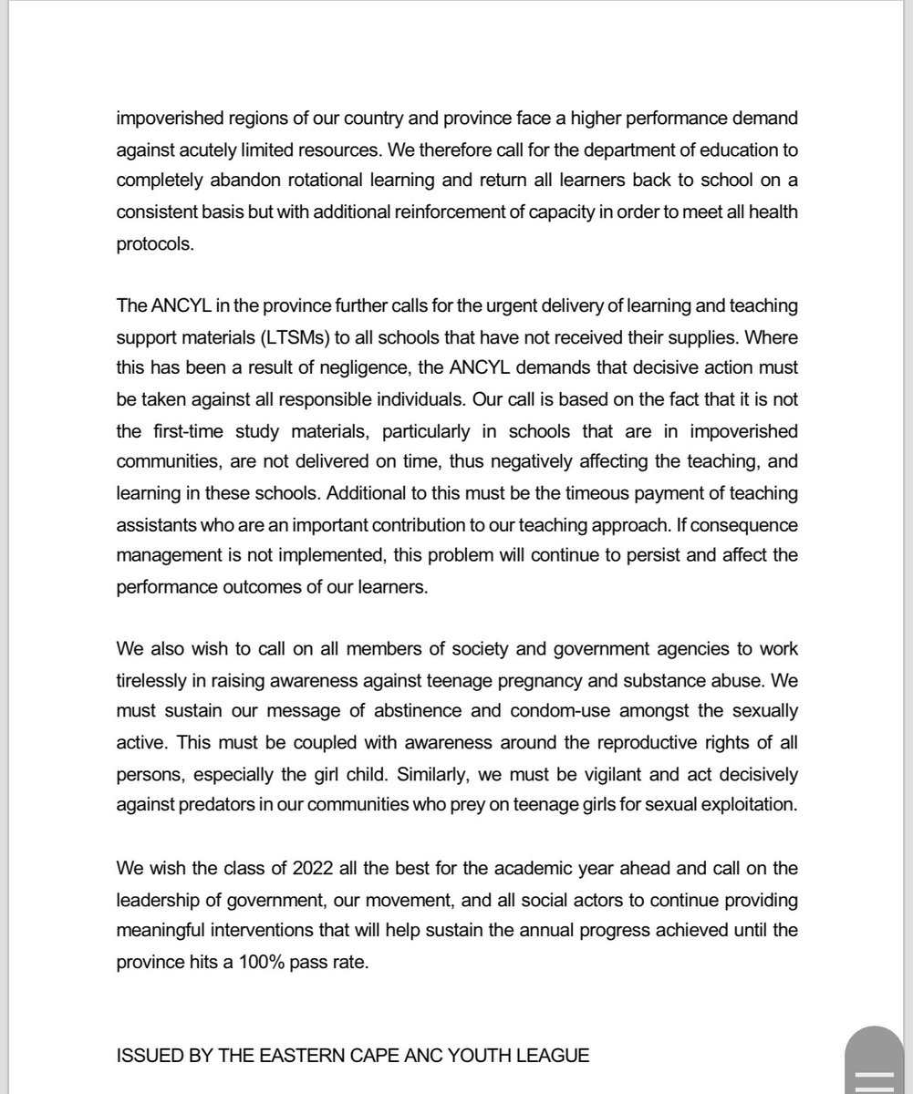 ancyl_ec's tweet photo. EC ANCYL statement on Matric Results ePhondweni https://t.co/1Fz99ftqQP