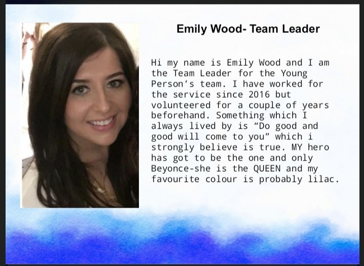 Meet this weeks team member Emily