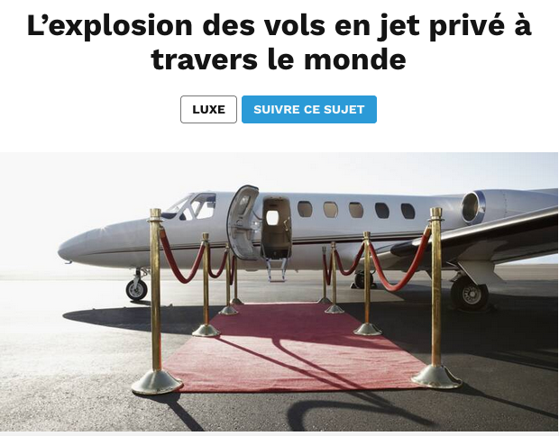 ActionJusClim75's tweet photo. Alors que nous fonçons vers le chaos climatique, les plus riches polluent toujours plus, sans aucun égard pour les efforts réalisés sur les gestes individuels. L'usage de jets privés a augmenté de 31% ces 10 dernières années (2/5) https://t.co/pOgo1SNRle