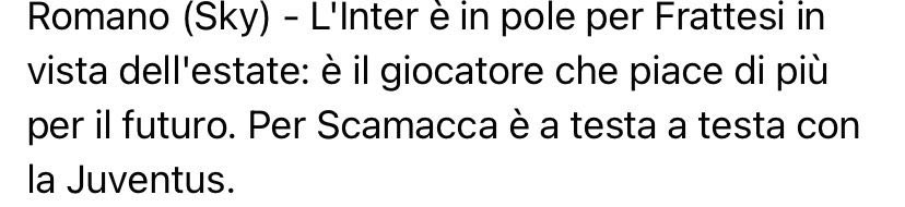 Come vi avevamo anticipato 10 giorni fa #Inter #Frattesi #calciomercato
