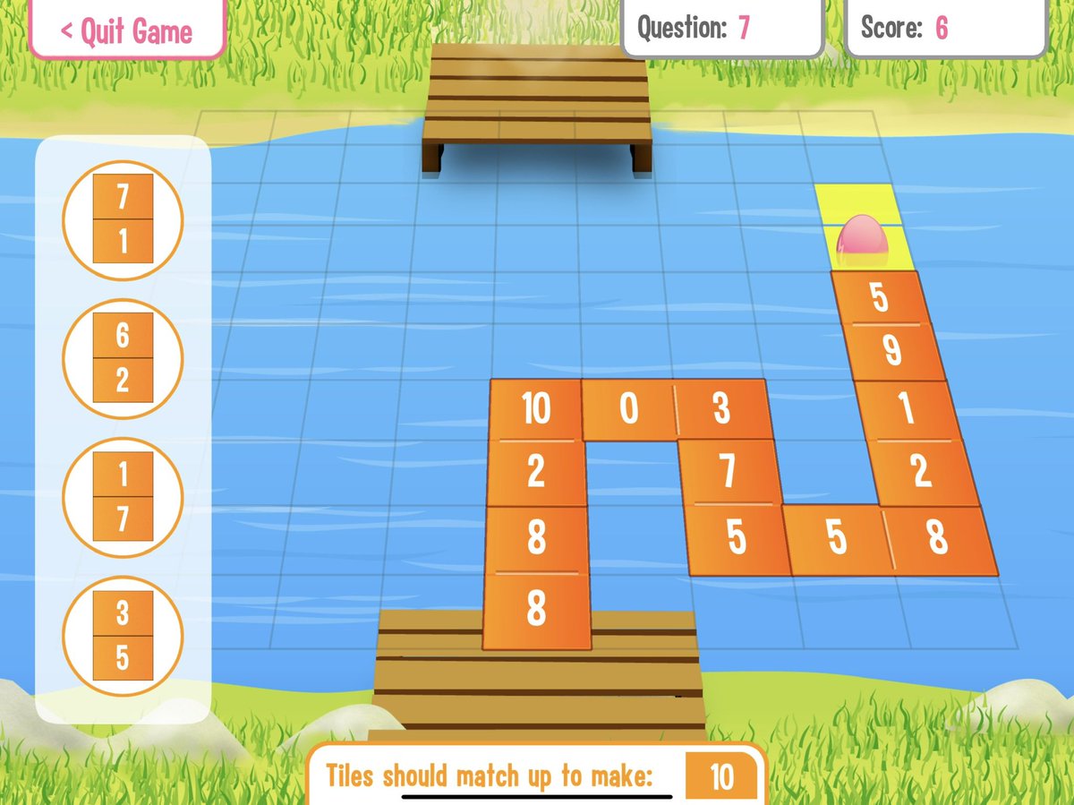 KeyStageFun's tweet image. In our Squeebles Number Bonds app, we have several game modes where children can practise quick recall of the number facts. This is River Crossing. 

Find out more about the app here: keystagefun.co.uk/other-maths-ap…

#numberbonds #mathsapp #edtech #primaryed