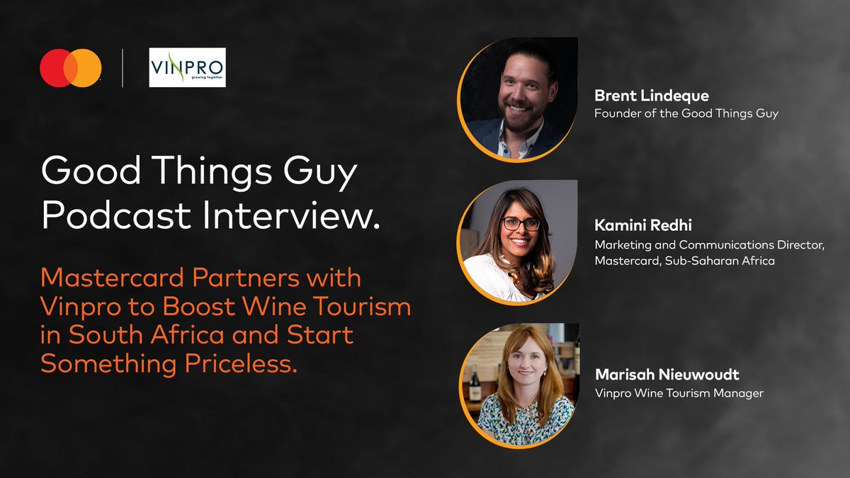 LISTEN: In this week's podcast, I sat down with Kamini Redhi, Director for Area Marketing &amp; Communications @MastercardMEA, and Marisah Nieuwoudt, <a href="/Vinpro_za/">Vinpro</a> Wine Tourism Manager unpack their ongoing efforts to Boost Wine Tourism in South Africa: iono.fm/c/6975