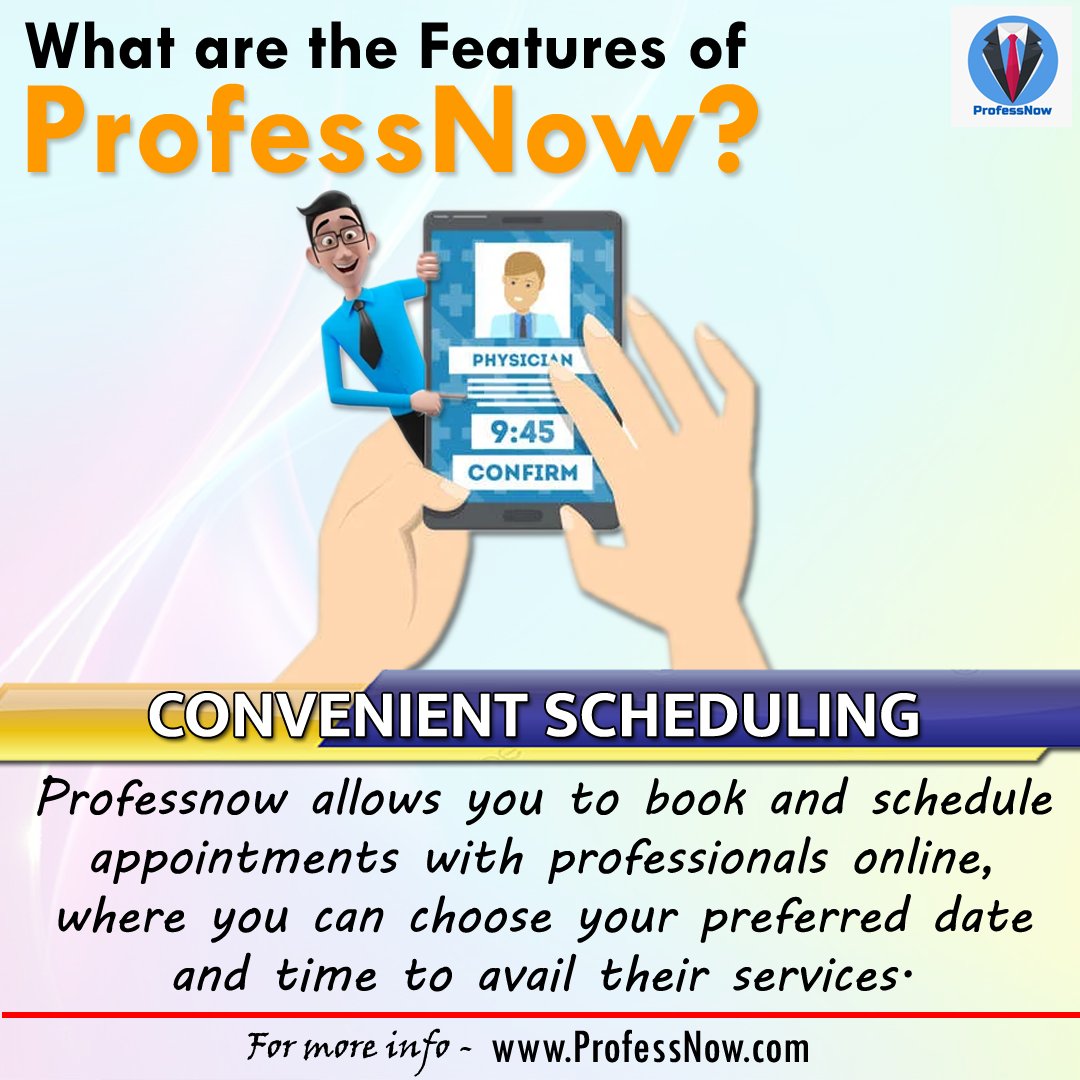 ProfessNowIn's tweet image. CONVENIENT SCHEDULING: #Professnow allows you to book and schedule appointments with professionals online, where you can choose your preferred date and time to avail their services.
Professionals: bit.ly/professnow-pro…
USERS: bit.ly/professnow-user
#OnDemandApplication