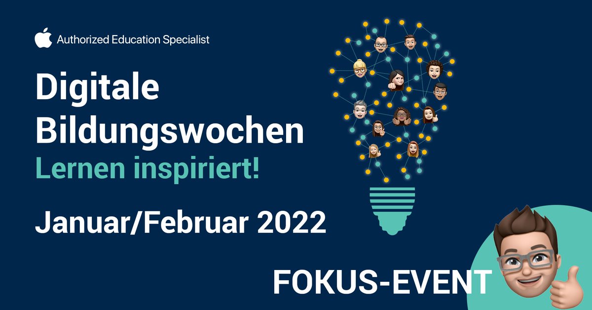 Fokus Online-Event: iPad Workflow. Arbeitsblätter mit multimedialen Elementen lebendig und aktivierend gestalten. 27. Januar 16:00 - 17:00. Jetzt kostenlos anmelden! digitalebildungswochen.online/courses/ipad-w…