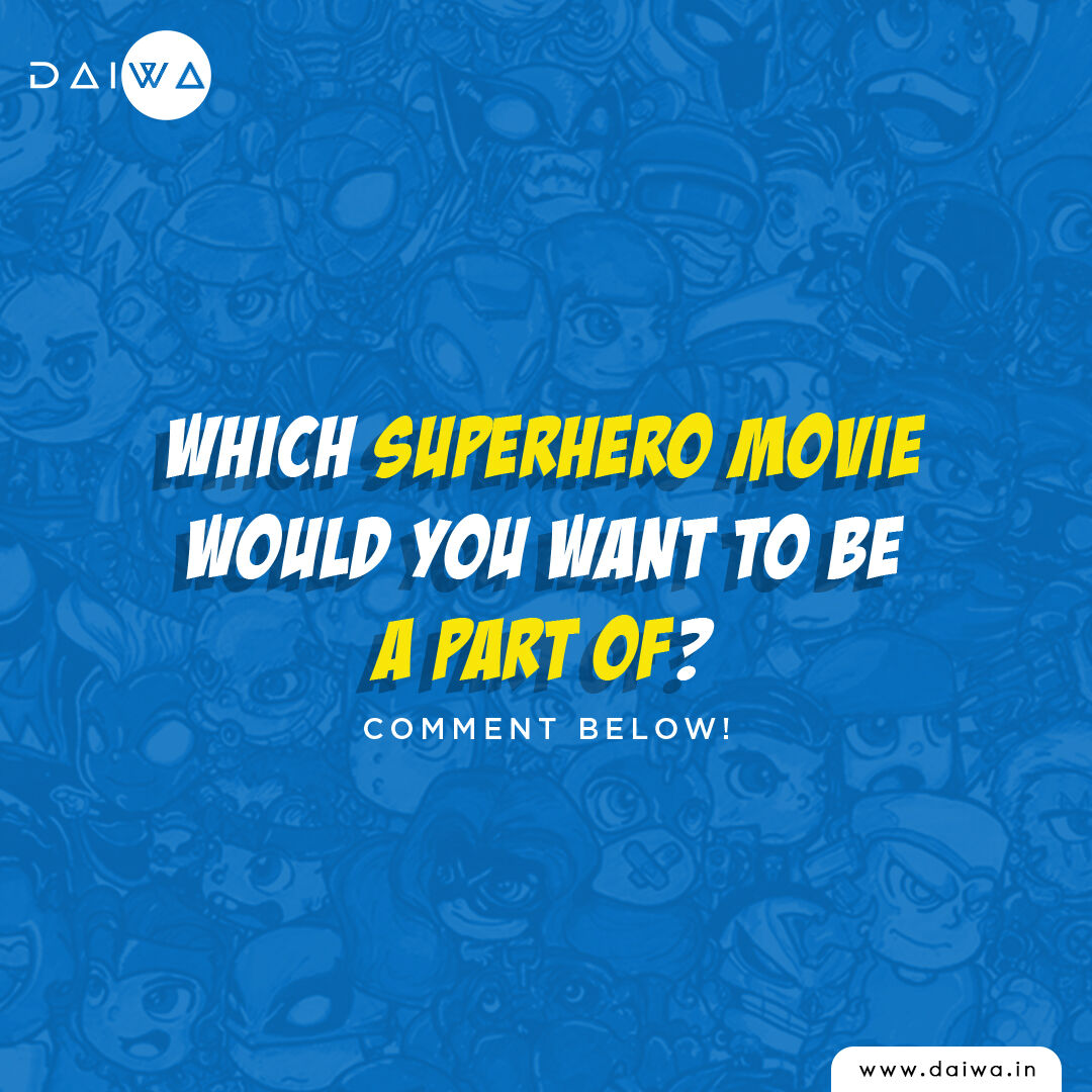 DaiwaIndia's tweet photo. If you are a true believer in the power of comic book cinema, then chances are you must have imagined yourself as part of one.
Comment Below and let us know the superhero movie you would like to be a part of?
#Daiwa #DaiwaTV #webOS #ThinQ #ThinQAI #DaiwaSmartTV #DolbyAudio https://t.co/omgTi0wZak