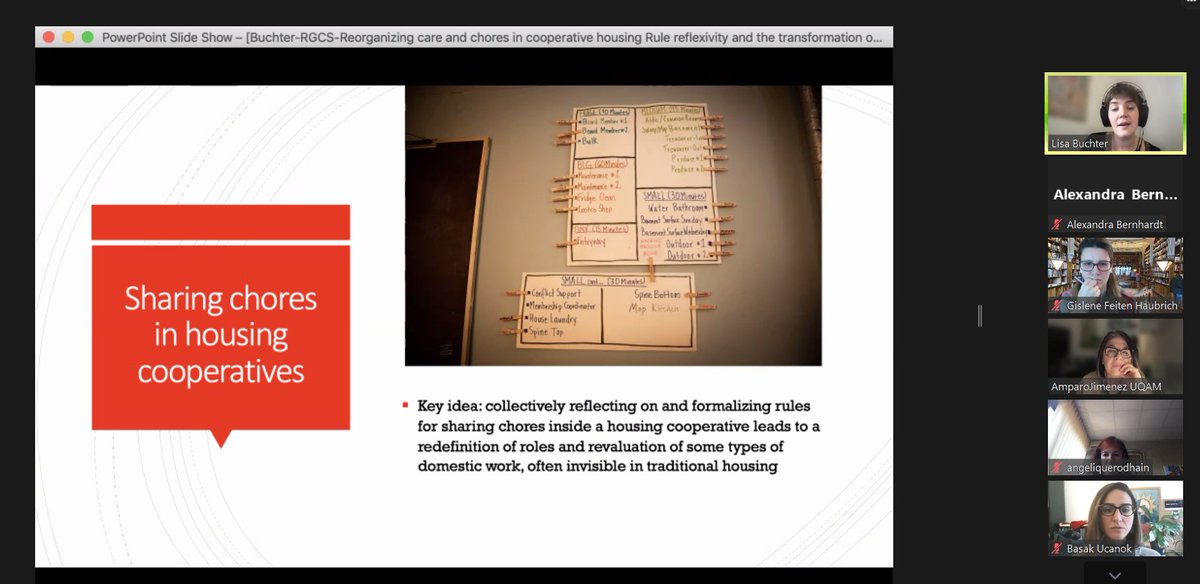 kobaltgelb's tweet photo. #RGCS2022 Research conversations part 3: Lisa Buchter is talking about her interesting research about reorganizing care and chores in cooperative housing https://t.co/iqtQK1eOl9
