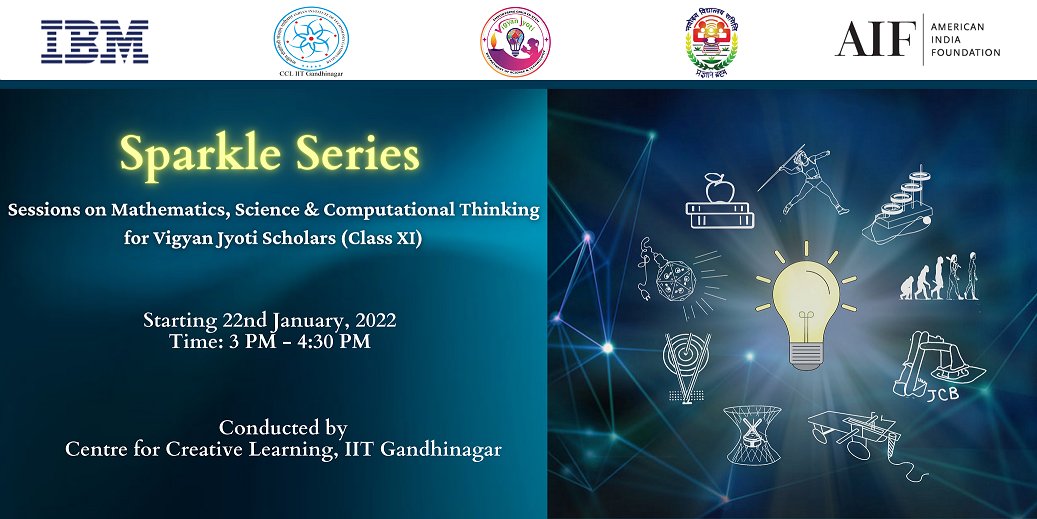 iitgn's tweet photo. In a focused effort to popularise #STEM among young higher secondary girl students from remotest parts of the country, the Centre for Creative Learning @iitgn and the @AIFoundation have joined hands to start ‘Sparkle Series’.
#SparkleSeries #STEMEducation #VigyanJyoti #Education https://t.co/J01SSx0FVA