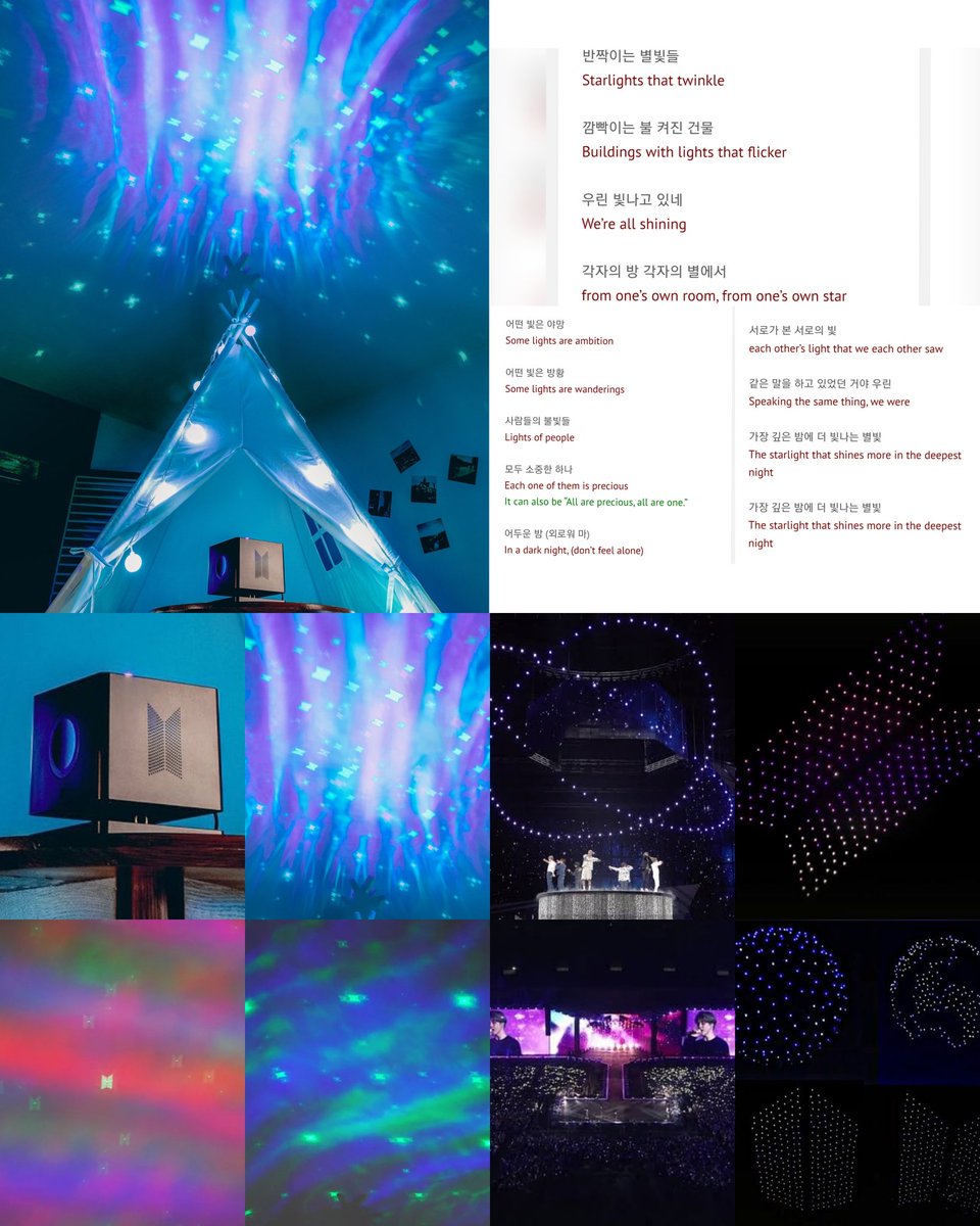 Jungkook's Mikrokosmos Mood Lamp reflecting the mikrokosmos lyrics