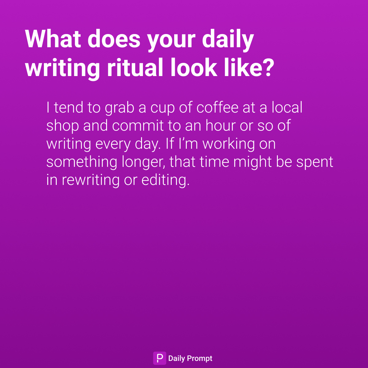 Create Daily Prompt Daily Prompt: Creative Writing App (@daily_prompt1) / Posts / X