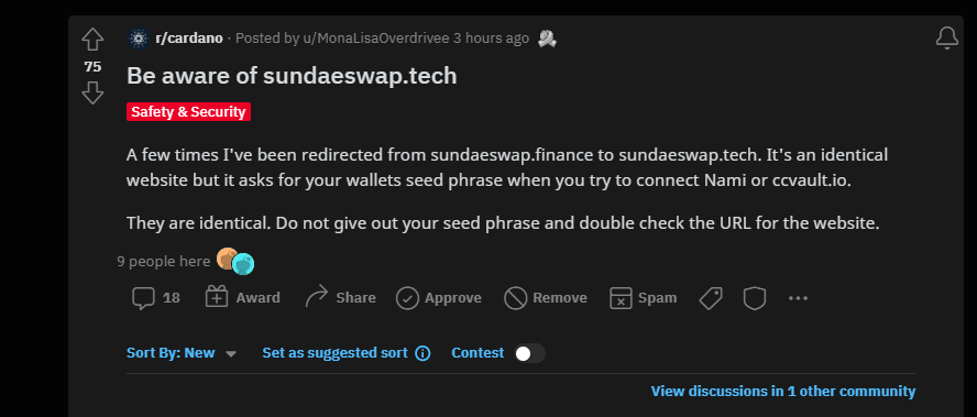 benohanlon's tweet image. FYI reddit.com/r/cardano/comm…