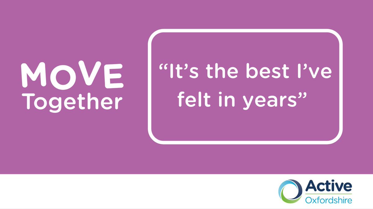 #MoveTogether is transforming lives across Oxfordshire, with participants saying it’s the best they have felt in years.
Please help us to reach more people today and share the word.
Discover more details here:
https://t.co/bAQyUEr56L
#Oxford
#Oxfordshire