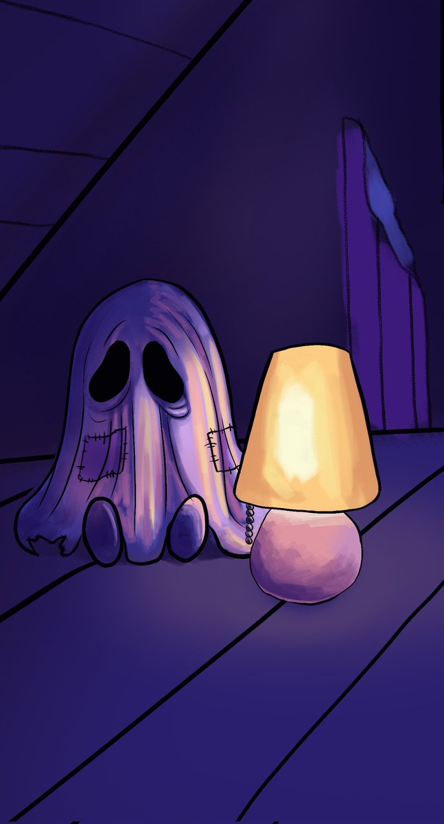 Sketch of a lonely little attic ghost 💡