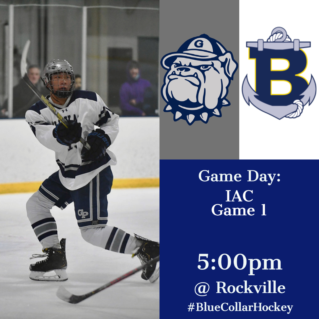Here we go! @GeorgetownPrep opens up IAC play today against Bullis! #BlueCollarHockey