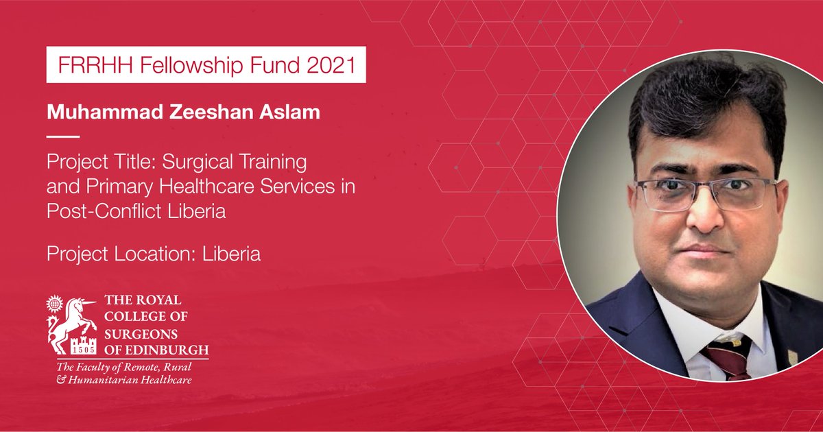 RCSEdFRRHH's tweet photo. Muhammad Zeeshan Aslam says teaching and training are the most important aspects of his career. His project plans to improve the standard of surgical care for patients in remote and rural areas of Liberia.
Find out more: https://t.co/GM7BLlGejI
#remotehealth #humanitarianaid https://t.co/SSqxzaoYHT