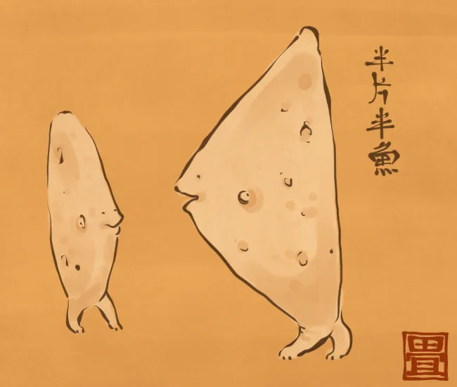 歩くはんぺん。
[4719番目]
#畳百鬼夜行絵巻 