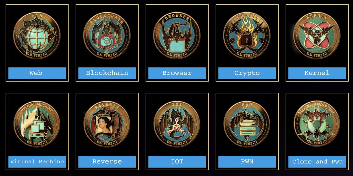 Digital souvenirs:
The  digital souvenirs have special attributes this year， they will retain amazing moments between the players and the Real World CTF in 2022. The players who solve the competition questions will get it!

The official website: realworldctf.cn/digitalSouveni…