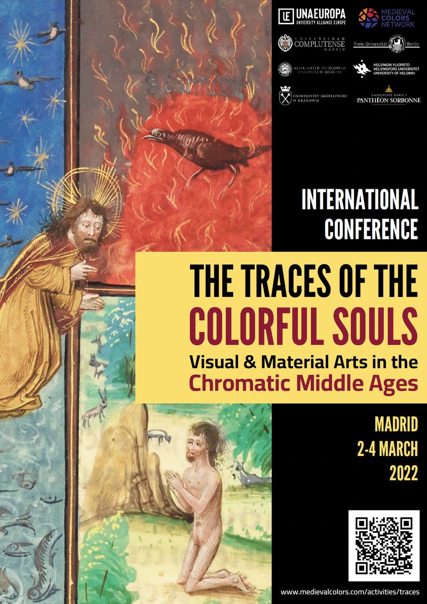 grupoCAPIRE's tweet photo. 📣#CFP
The Traces of the Colorful Souls: Visual &amp; Material Arts in the Chromatic Middle Ages
✍🏻Organised by: Medieval Colors Network, @grupoCAPIRE, @FU_Berlin, @JagiellonskiUni,@Unibo, @SorbonneParis1&amp; @helsinkiuni
🗓Open until: February 8th
➡️Papers: https://t.co/Sm9SDLpS9e https://t.co/7DByau7rVr