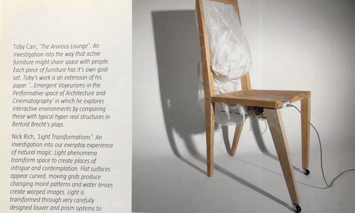 OLearyJames's tweet photo. @jeremytill @sw_architects Toby Carr was one of my very first students when I started teaching at the B. 
His M.Arch work was a testament to his quirky intelligence and abundant making and crafting skills. He will be sadly missed. https://t.co/r4EaKkfcqP