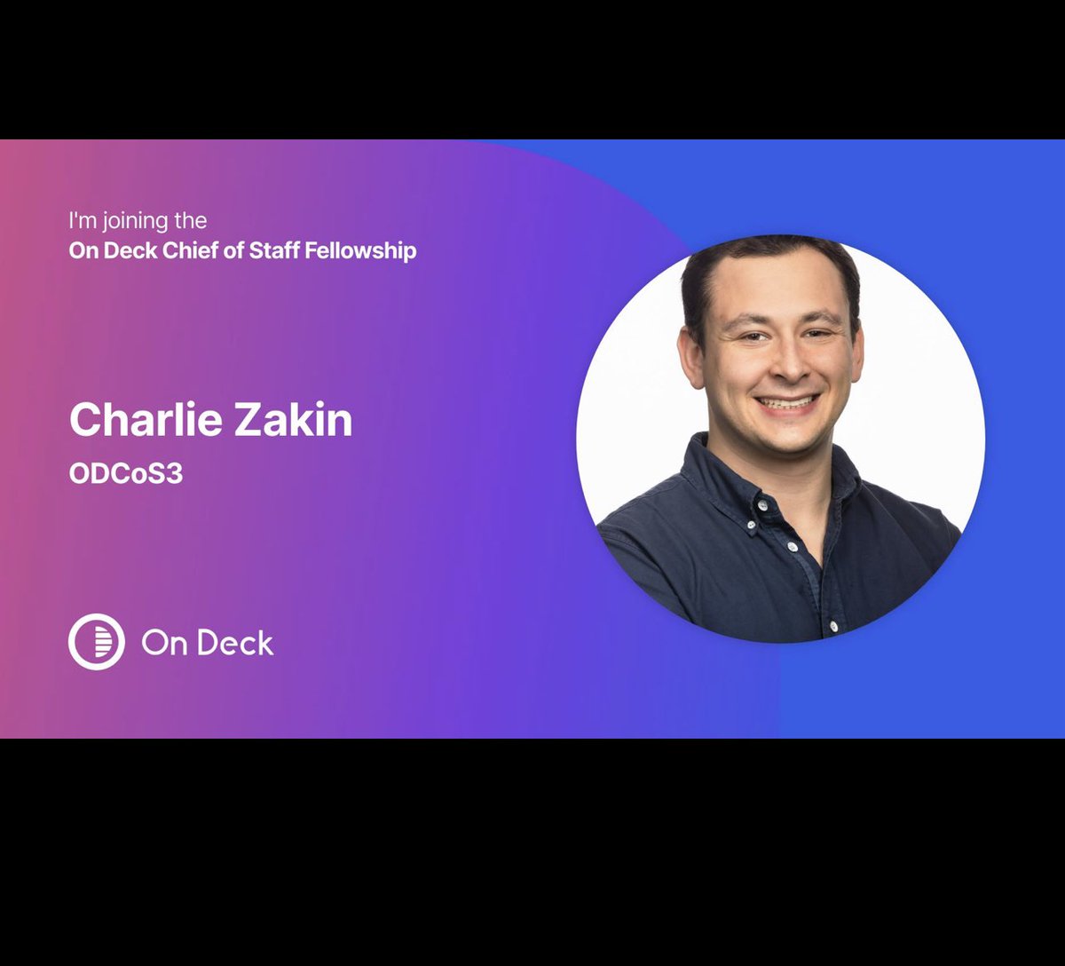 Congrats <a href="/charliezakin/">Charlie Zakin</a>