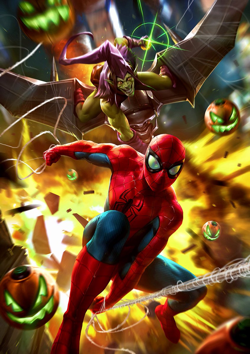 spiderman vs green goblin wallpaper