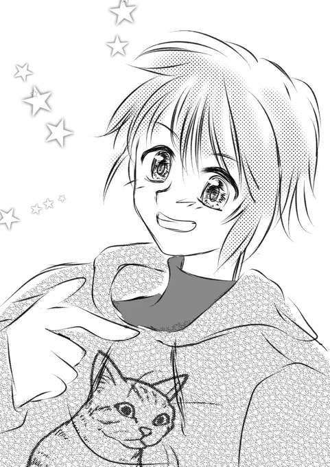 @0R4xxeu2P6cPB3Z はぁ〜い💕
にゃんこパーカー😼😼😼
お待たせっ🤣
落描きでごめんよ☆ 