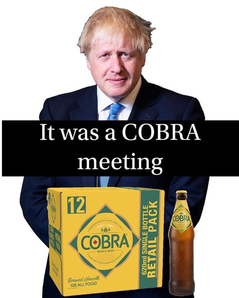 Sue Gray's report says it was a COBRA Meeting