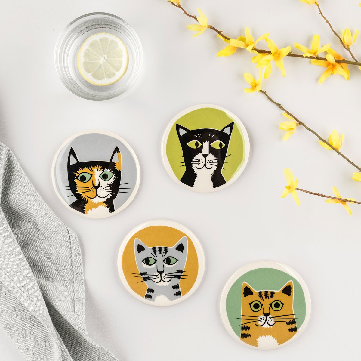 hannah1turner's tweet image. Friday stock update part 1. Lots of Cat back on the website today. They were o/s in the run up to Christmas (#joyofcovid) so if you've been waiting now's the time to pounce! #catmugs #catcoasters #catbutterdish #catteapot #catsoneverything