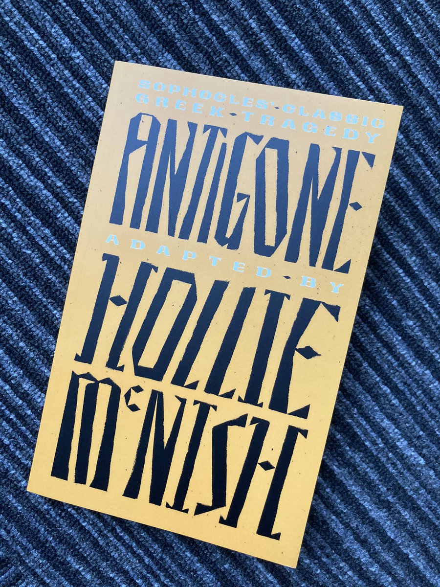 ges_english's tweet photo. We’re very excited to have received this signed copy of Antigone by @holliepoetry Can’t wait to start reading it! @GeorgeEliotAcad #Antigone #HollieMcNish https://t.co/ja8eRqV8gp
