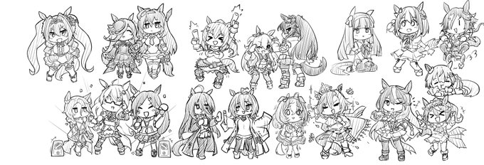 ちびキャラ練習、ウマ娘達にはお世話になっておりますねぇ!
#ウマ娘プリティーダービー 