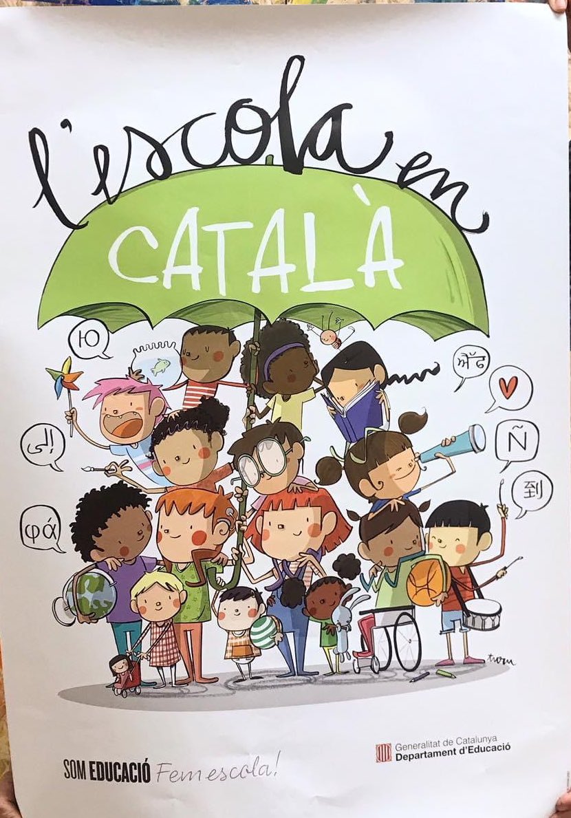 SocialismexCAT's tweet photo. Quan no es vol la immersió és pq no es vol integració.  
Voler destruir una llengua no té perdó, i menys quan es fa imposant-ne una altre en contra d la legislació vigent. La immersió fou un gran pacte a Catalunya i ara per alguns cau en l’oblit
#dretsculturals 
 #EscolaEnCatalà https://t.co/INm0k3yZD4
