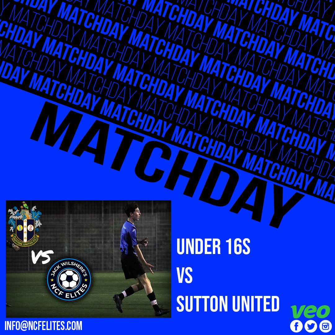 It's matchday for our under 16s as they take on Sutton United tonight. 

#matchday