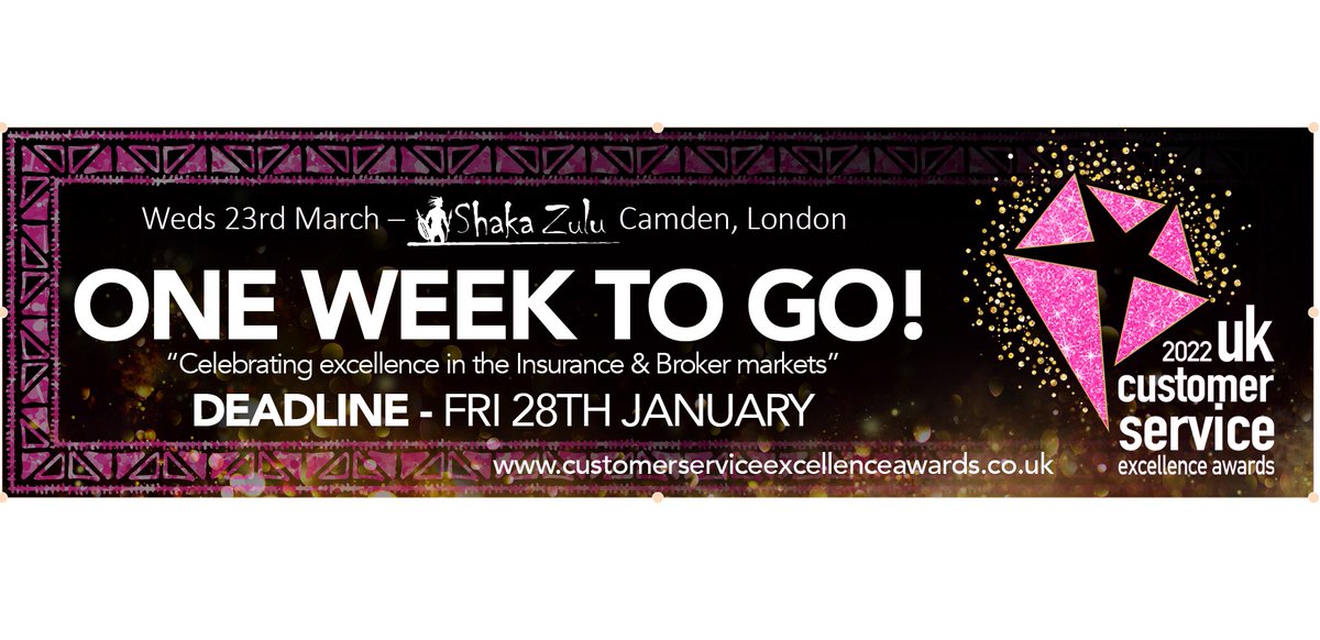 Nominations close on Fri 28th Jan🗓️for the Modern #Insurance UK #CustomerService Excellence #Awards

🌟Sponsored by
<a href="/CarpentersGroup/">Carpenters Group</a> <a href="/OutsorcMikeY/">Mike Yorke</a> <a href="/AutoWindscreens/">Auto Windscreens</a> <a href="/e2etotalloss/">e2e Total Loss Vehicle Management</a> <a href="/asTech_official/">asTech®</a> <a href="/volvocars/">Volvo Cars</a> <a href="/BASF/">BASF</a> @sabiosense #Digilog @GeminiRepair <a href="/LITTLEAgencyLDS/">LITTLE Agency</a>  #ActivateGroup