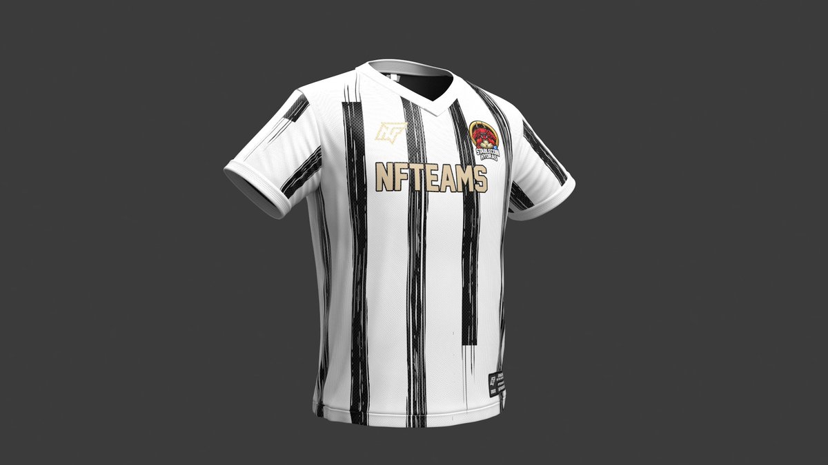 NFTeams_'s tweet photo. So what's next for @NFTeams_  owners?

We all teams need our own team jersey, right?

Each NFTeam will be able to claim their own unique jersey (only pay gas).

These will be metaverse and print-ready.

Here are a few samples. The actual jerseys will be much more awesome :) https://t.co/2B6Ih1mhUp