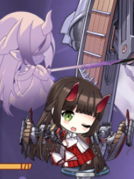 CobaltDudoo's tweet photo. My first thought when i got her : JoJo!
Also her : Have 2 SD Animations with the same "To Be Continued" arrow slips in textless.
Yostar really loves JoJo huh? https://t.co/il2qjmU1N6