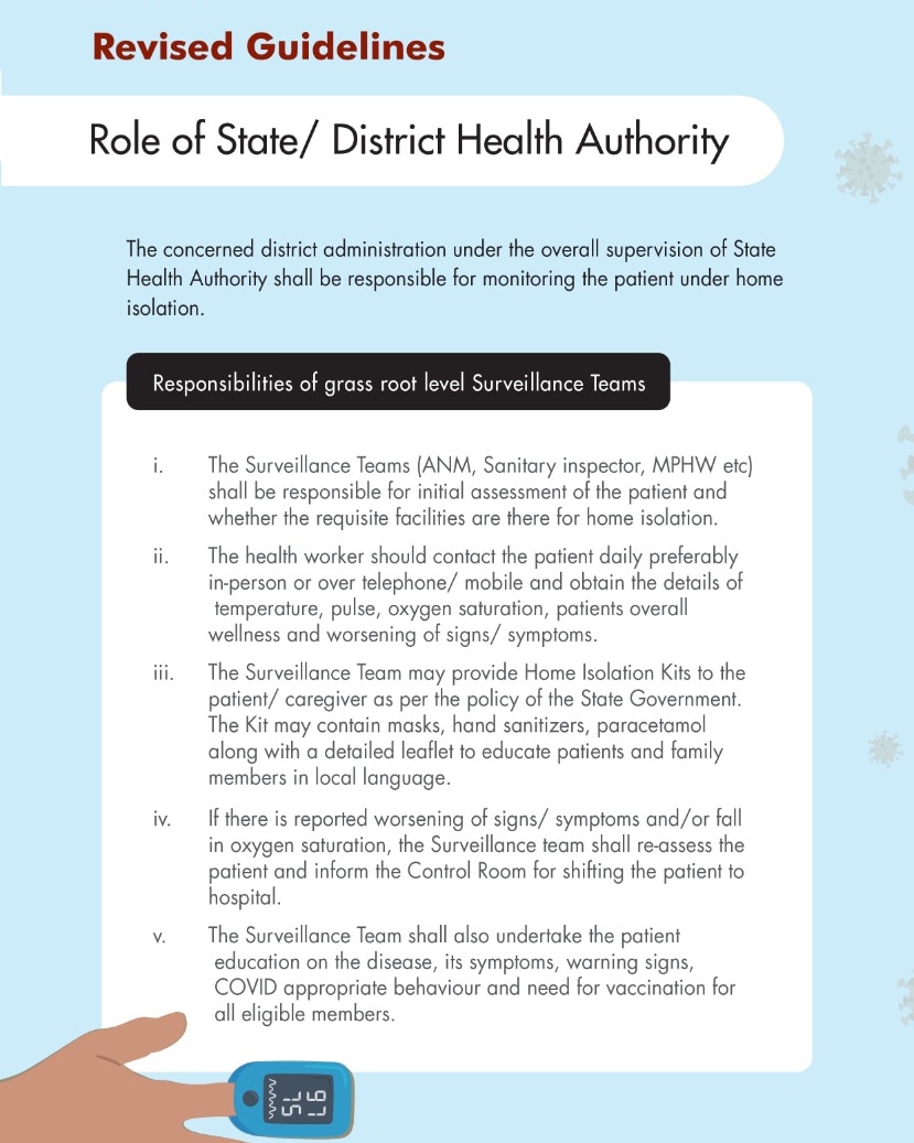 DIPR_Leh's tweet photo. The @MoHFW_INDIA, Government of India issues revised guidelines regarding the Role of State/District Health Authority and responsibilities of grass root level surveillance teams.

#RevisedGuidelines 
#COVIDAppropriateBehaviour
#Unite2FightCorona 
#LadakhFightsCorona
#MaskUpLadakh https://t.co/F2ztke74hH