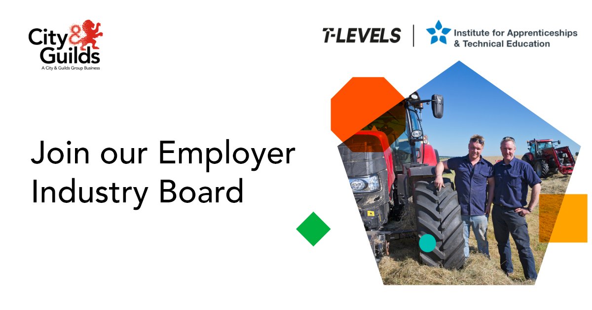 cityandguilds's tweet image. Help us shape the #TLevel in Land-based Service #TechnicalQualifications
 
We are looking for new members to join our Employer Industry Board, formed of a group of trusted representatives from various sectors
 
Complete our short form here ow.ly/tcmb50Hzxcl

#CGTLevels