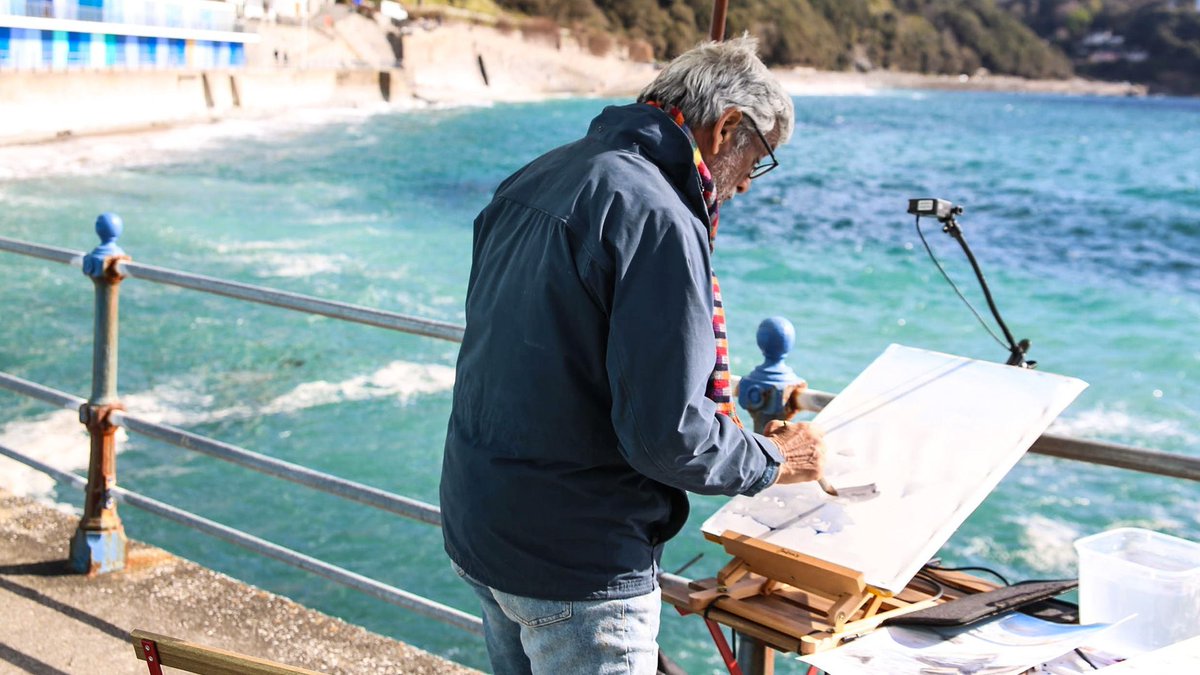 filmtorbay's tweet photo. #Seenonscreen #Torbay featured on The Watercolour Challenge this week on CH5.  Showcasing lovely #Meadfoot, a stunning location at the bottom of imposing cliffs, a mile from central Torquay. Now on catch up #naturallyinspiring #filminginengland #filmedintorbay #englishriviera https://t.co/EgkthyD3og