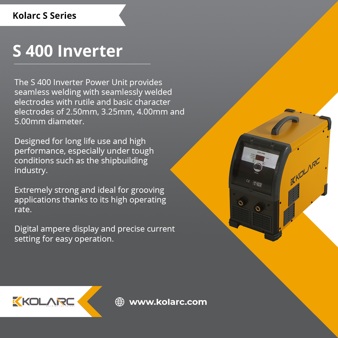 The S 400 Inverter Power Unit provides seamless welding with seamlessly welded electrodes with rutile and basic character electrodes of 2.50mm, 3.25mm, 4.00mm and 5.00mm diameter.
----
Web sitemiz: kolarc.com
--------------
#kaynak #welder #welderfabricator
