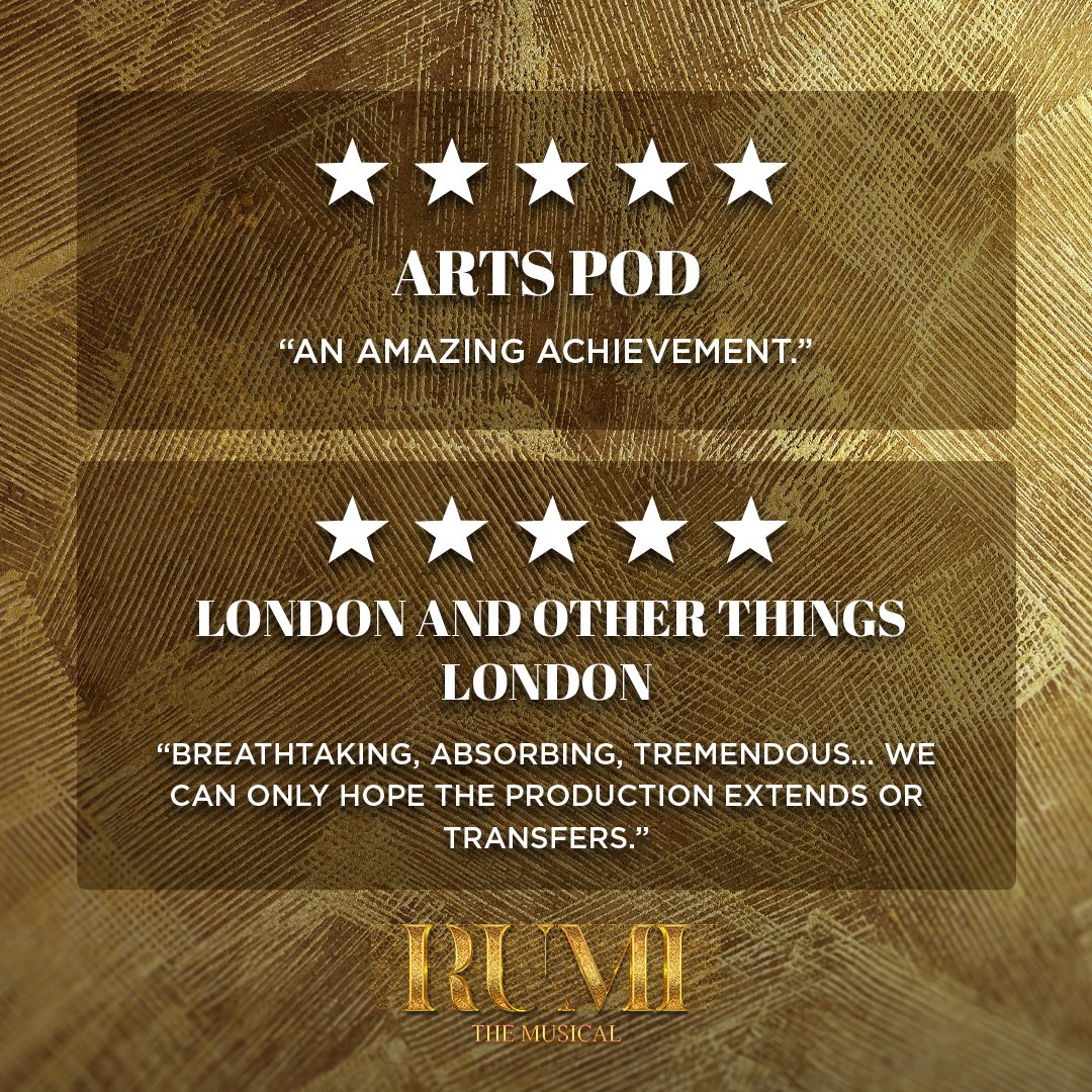 Dana Al Fardan (@danaalfardandna) on Twitter photo Feeling truly blessed after reading some of the <a href="/rumi_musical/">Rumi: The Musical</a> reviews recently, it’s always rewarding to get positive recognition after the months of hard work and the immense effort the whole crew and cast put into bringing our vision to life! 🙏 ✨ #RumiTheMusical Feeling truly blessed after reading some of the <a href="/rumi_musical/">Rumi: The Musical</a> reviews recently, it’s always rewarding to get positive recognition after the months of hard work and the immense effort the whole crew and cast put into bringing our vision to life! 🙏 ✨ #RumiTheMusical