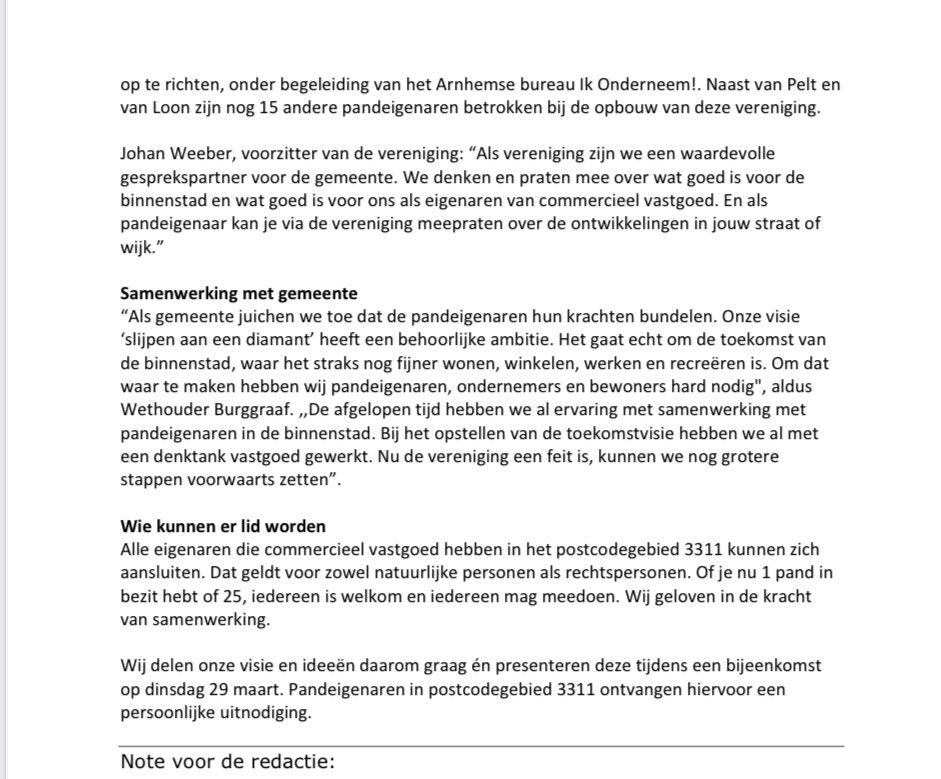 Vastgoed slaat handen ineen voor een sterke binnenstad. #Dordrecht #binnenstad